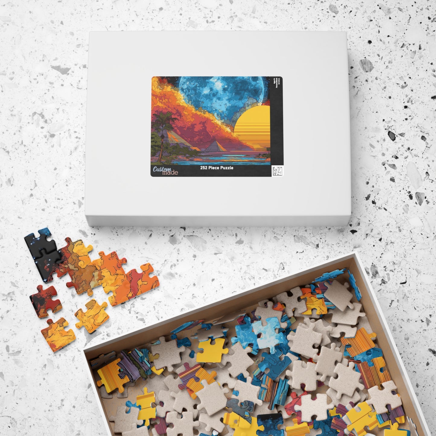 Pyramids Eclipse Sunset Jigsaw Puzzle