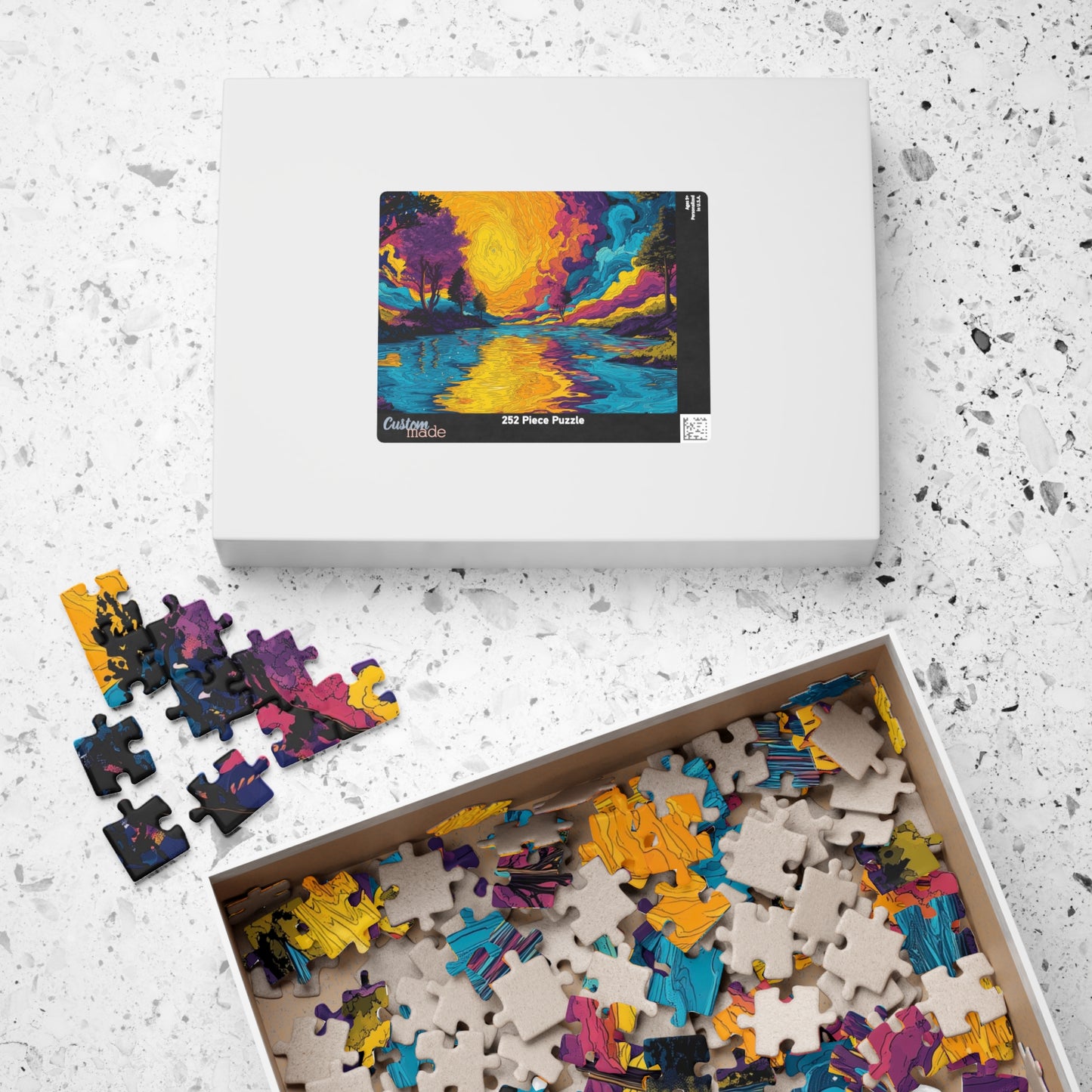 Swirling Sunset Landscape Jigsaw Puzzle