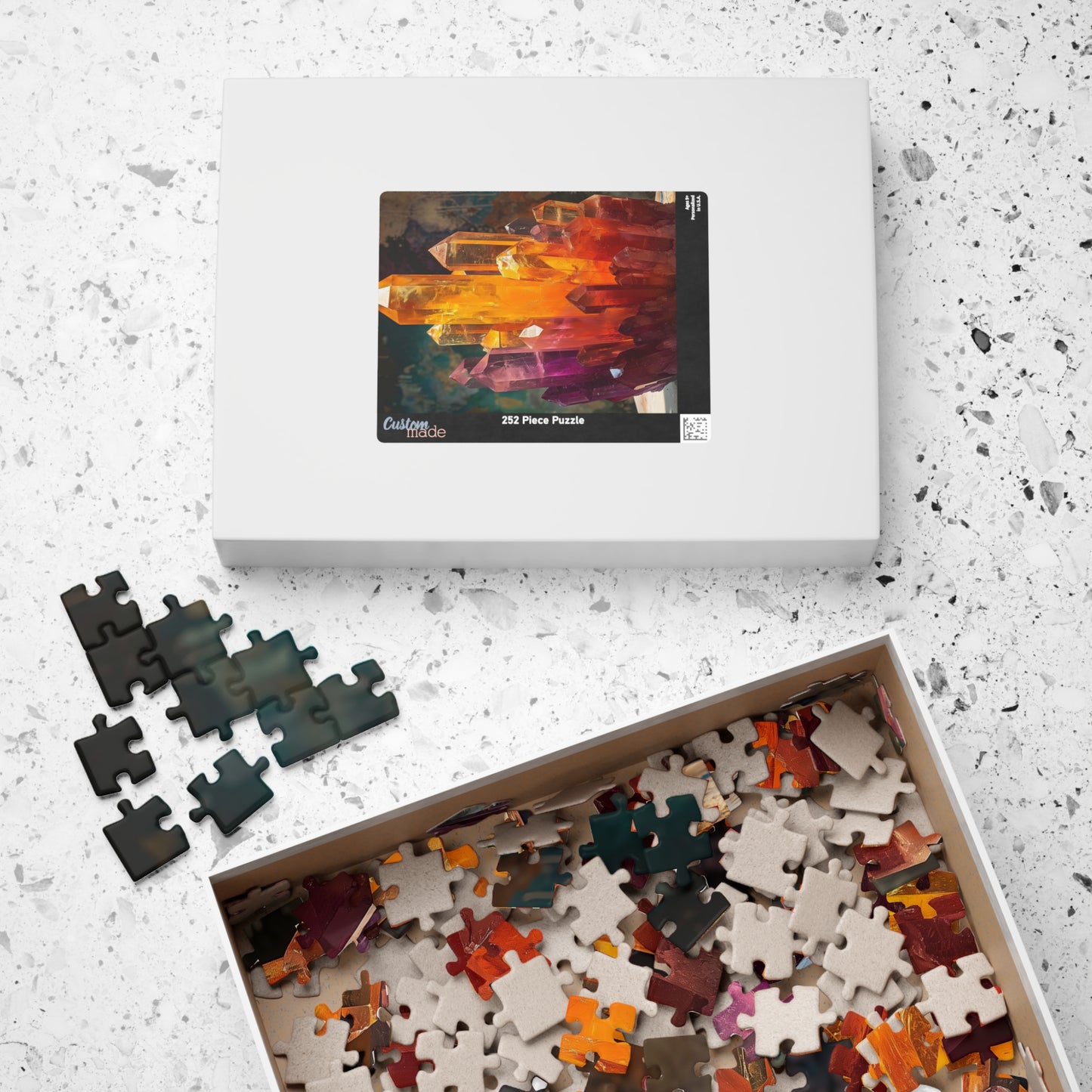 Amethyst Citrine Crystal Jigsaw Puzzle