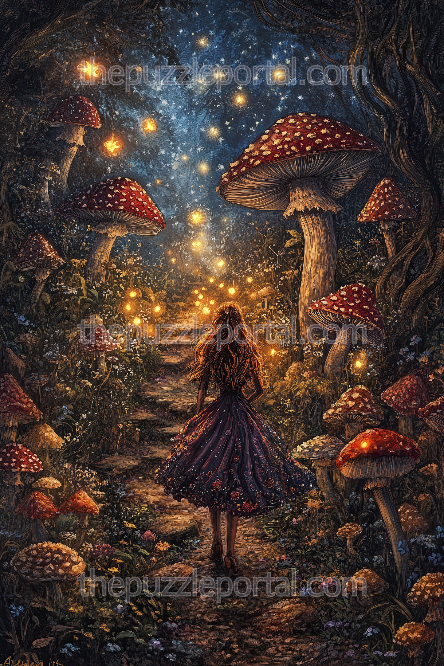 Enchanted Mushroom Path Jigsaw Puzzle