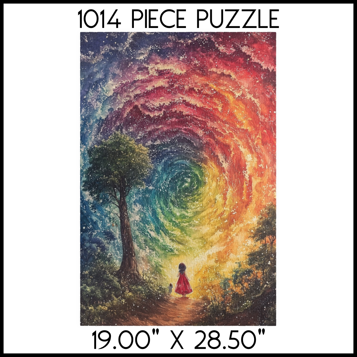 Spiraling Rainbow Path Jigsaw Puzzle