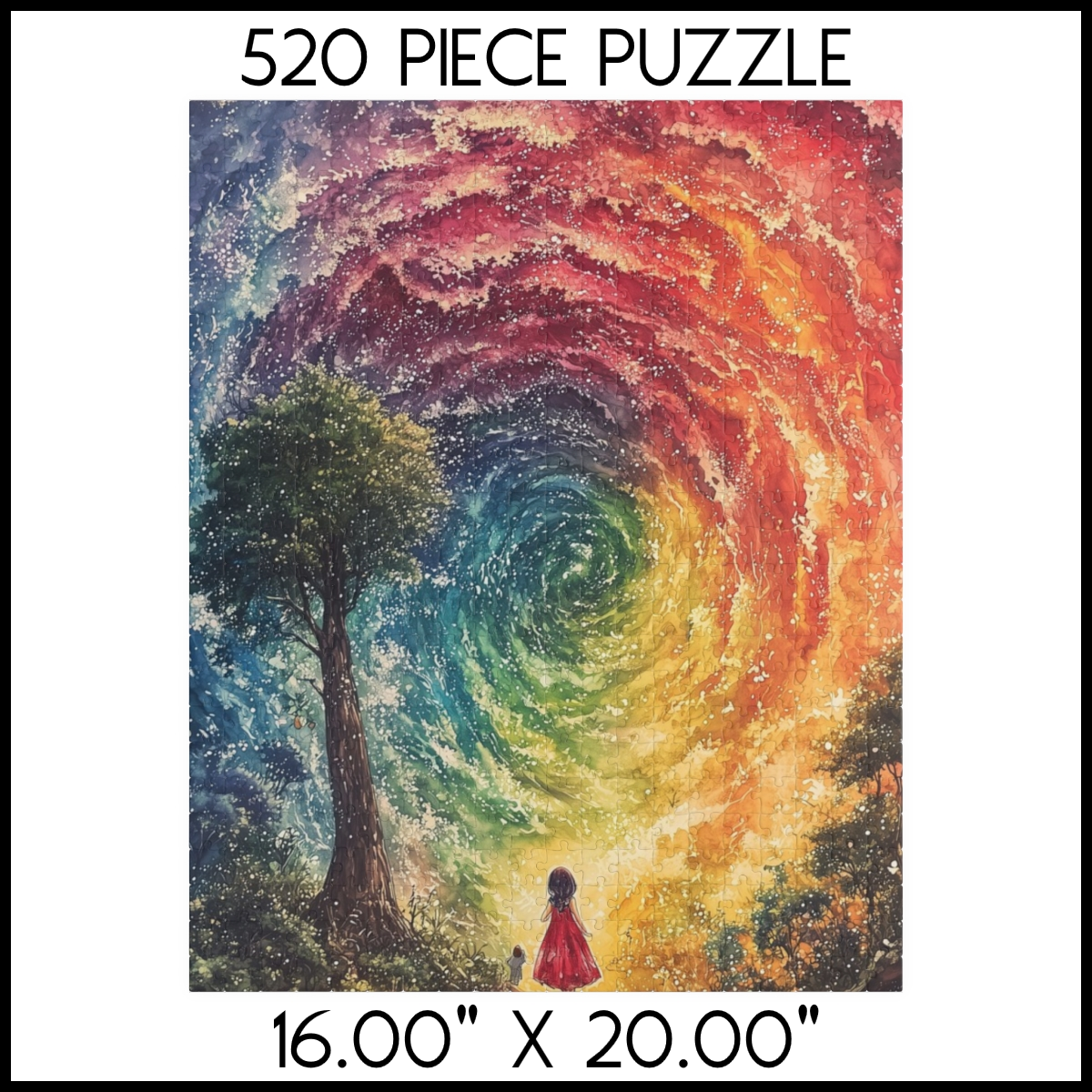 Spiraling Rainbow Path Jigsaw Puzzle