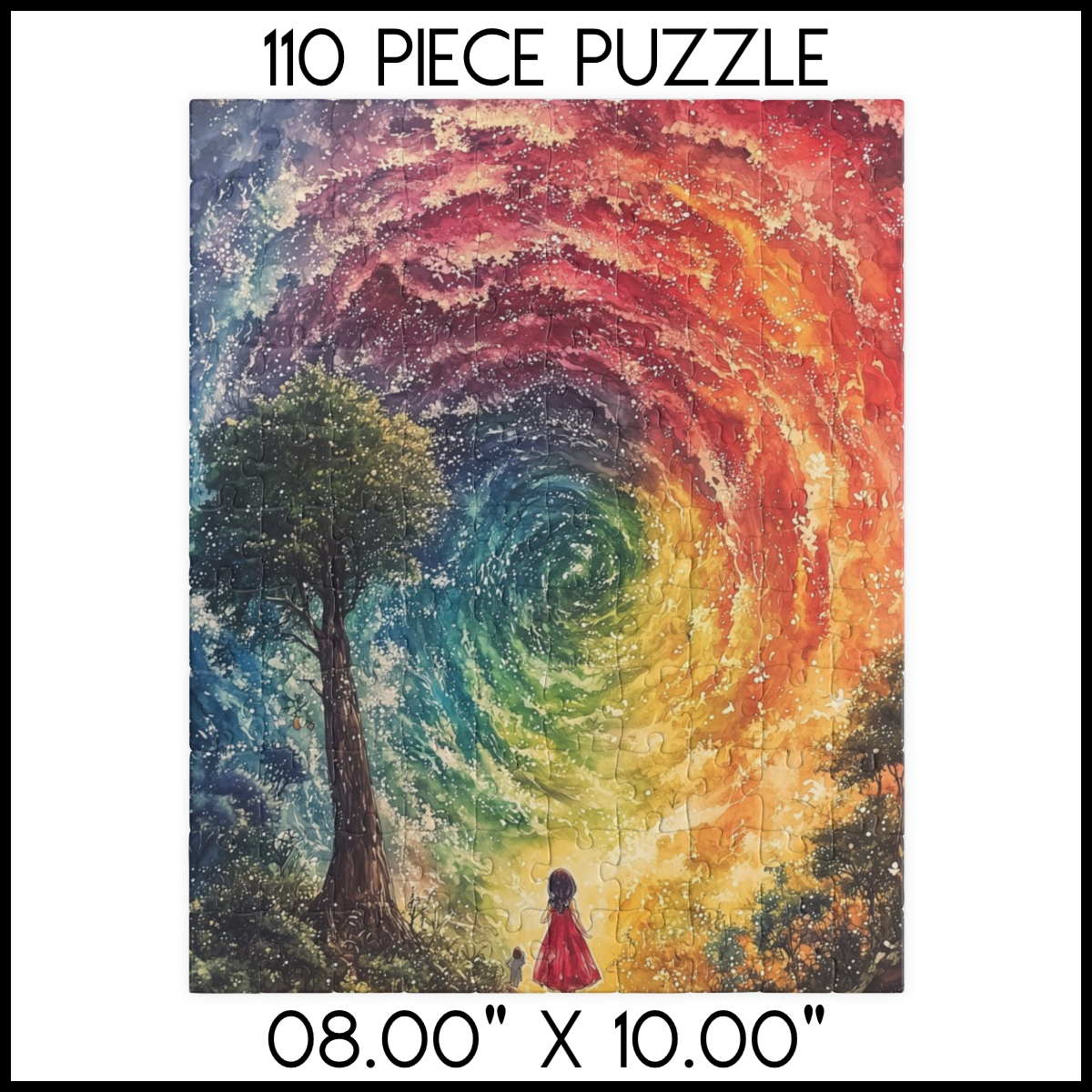 Spiraling Rainbow Path Jigsaw Puzzle