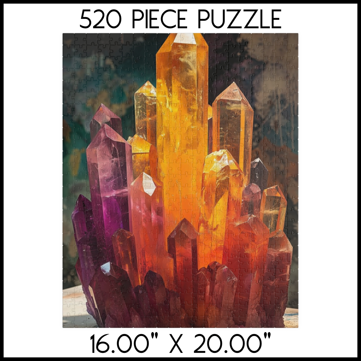 Amethyst Citrine Crystal Jigsaw Puzzle