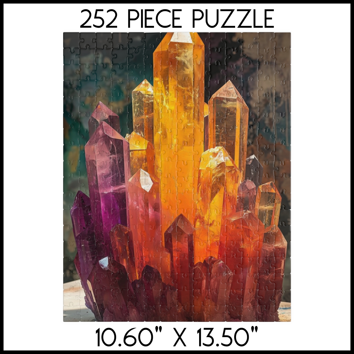 Amethyst Citrine Crystal Jigsaw Puzzle