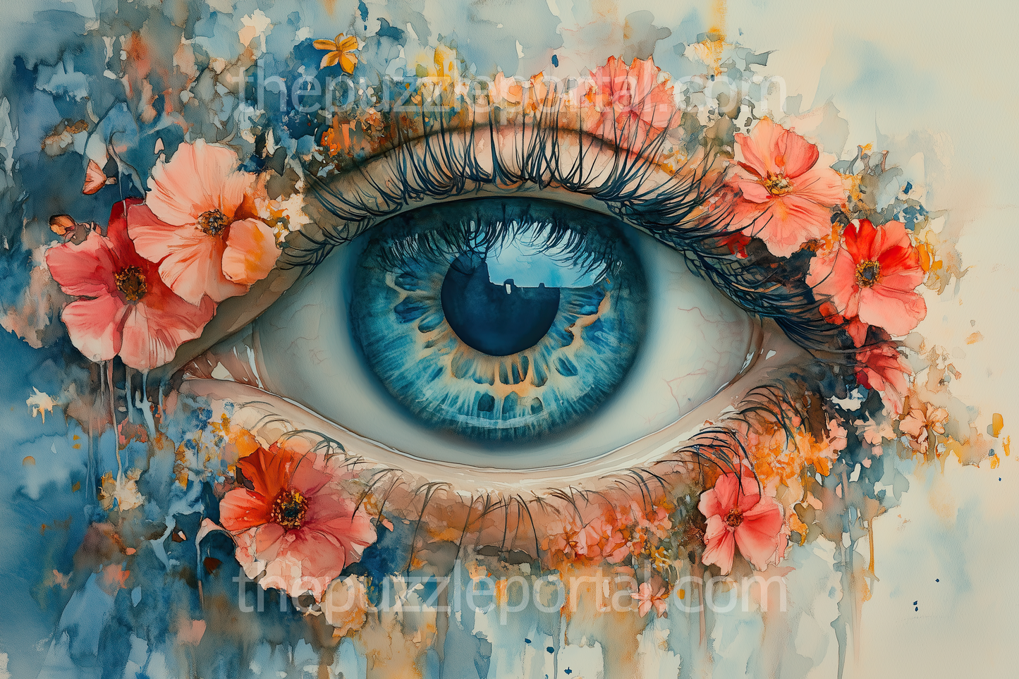 Floral Eye Enchantment Jigsaw Puzzle