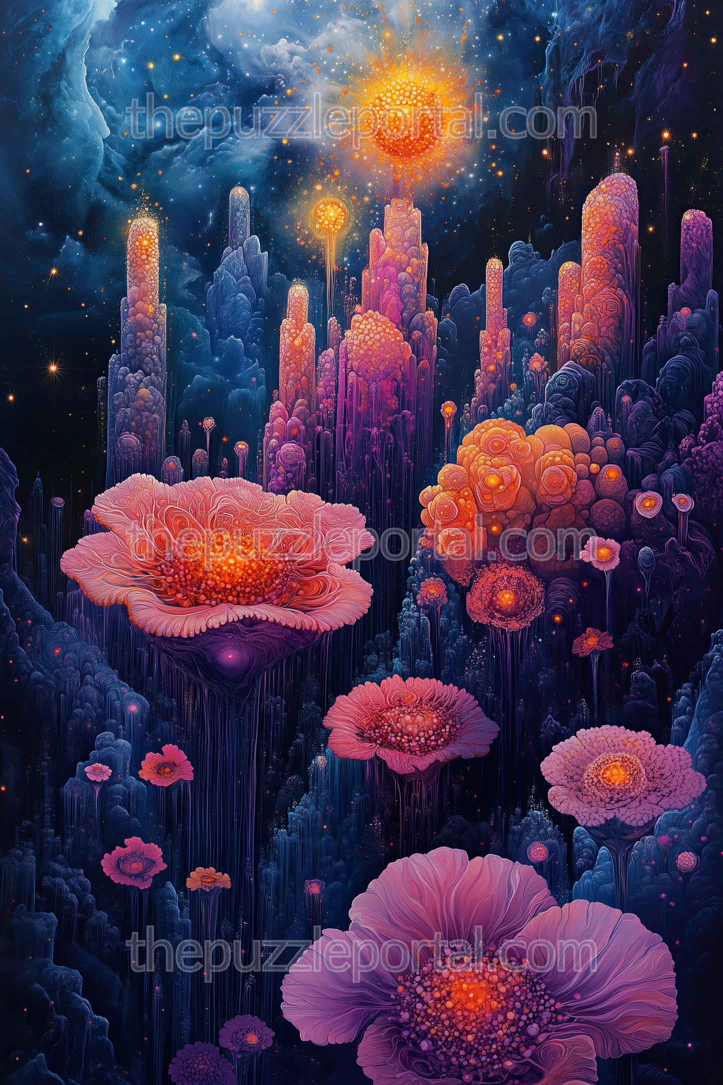 Nocturnal Bloom Jigsaw Puzzle
