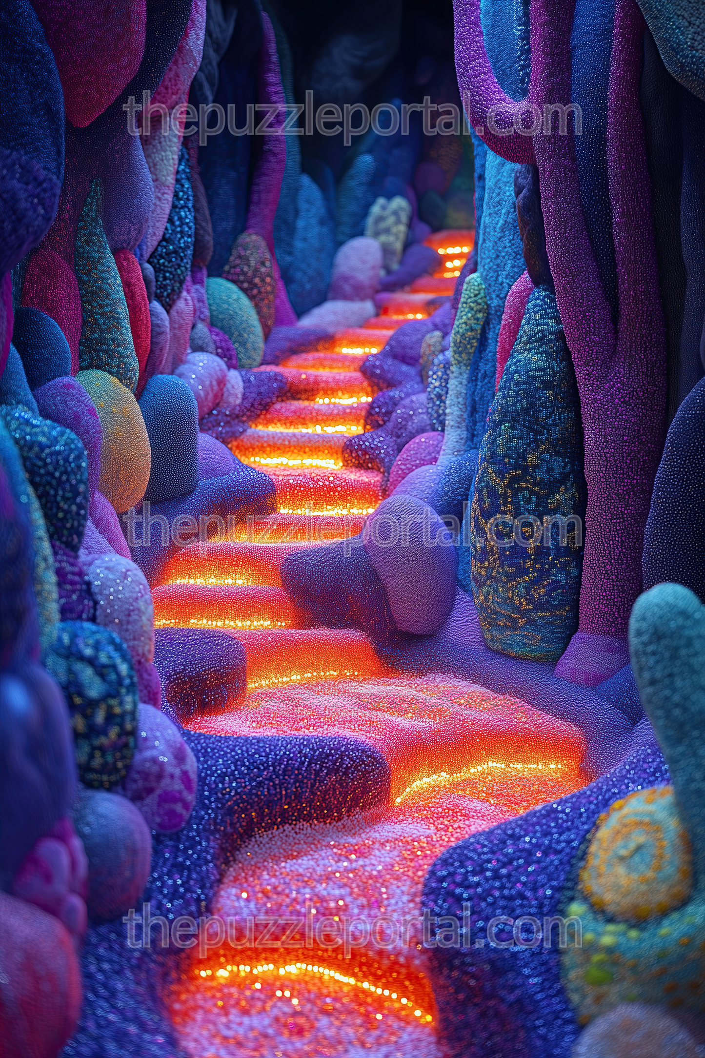 Glowing Lava Pathway Jigsaw Puzzle