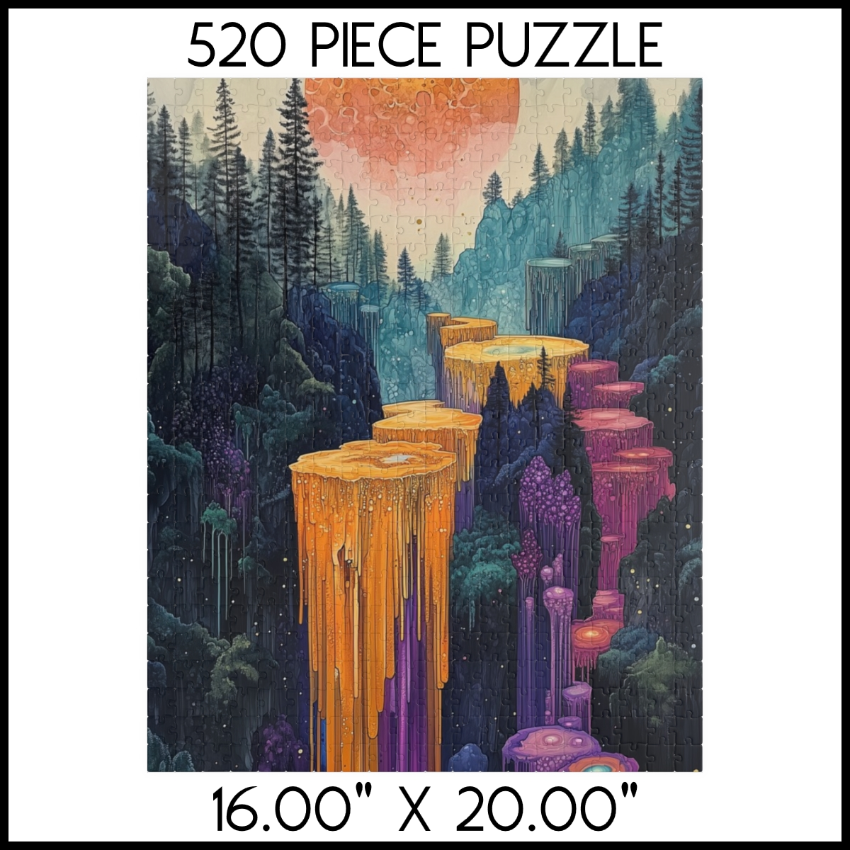 Forest Path Sunrise Jigsaw Puzzle