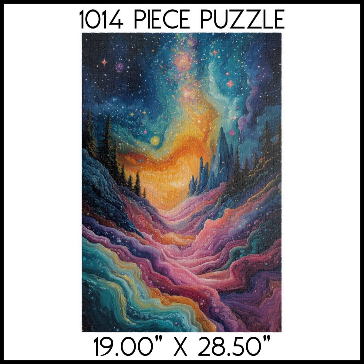 Starlit Mountain Glow Jigsaw Puzzle