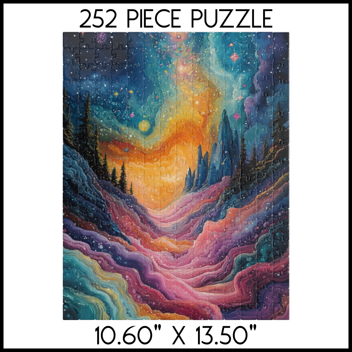 Starlit Mountain Glow Jigsaw Puzzle