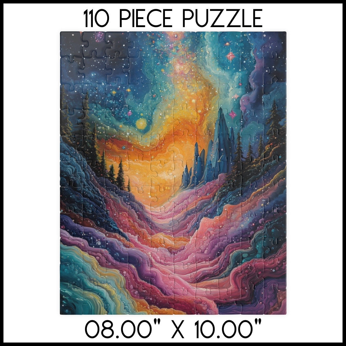 Starlit Mountain Glow Jigsaw Puzzle