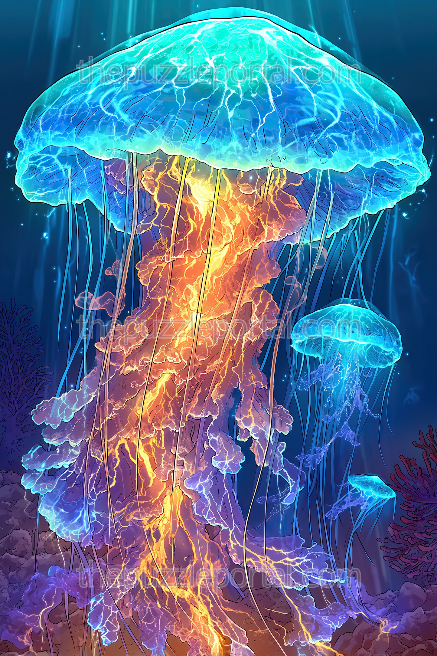 Luminous Jellyfish Glow Jigsaw Puzzle