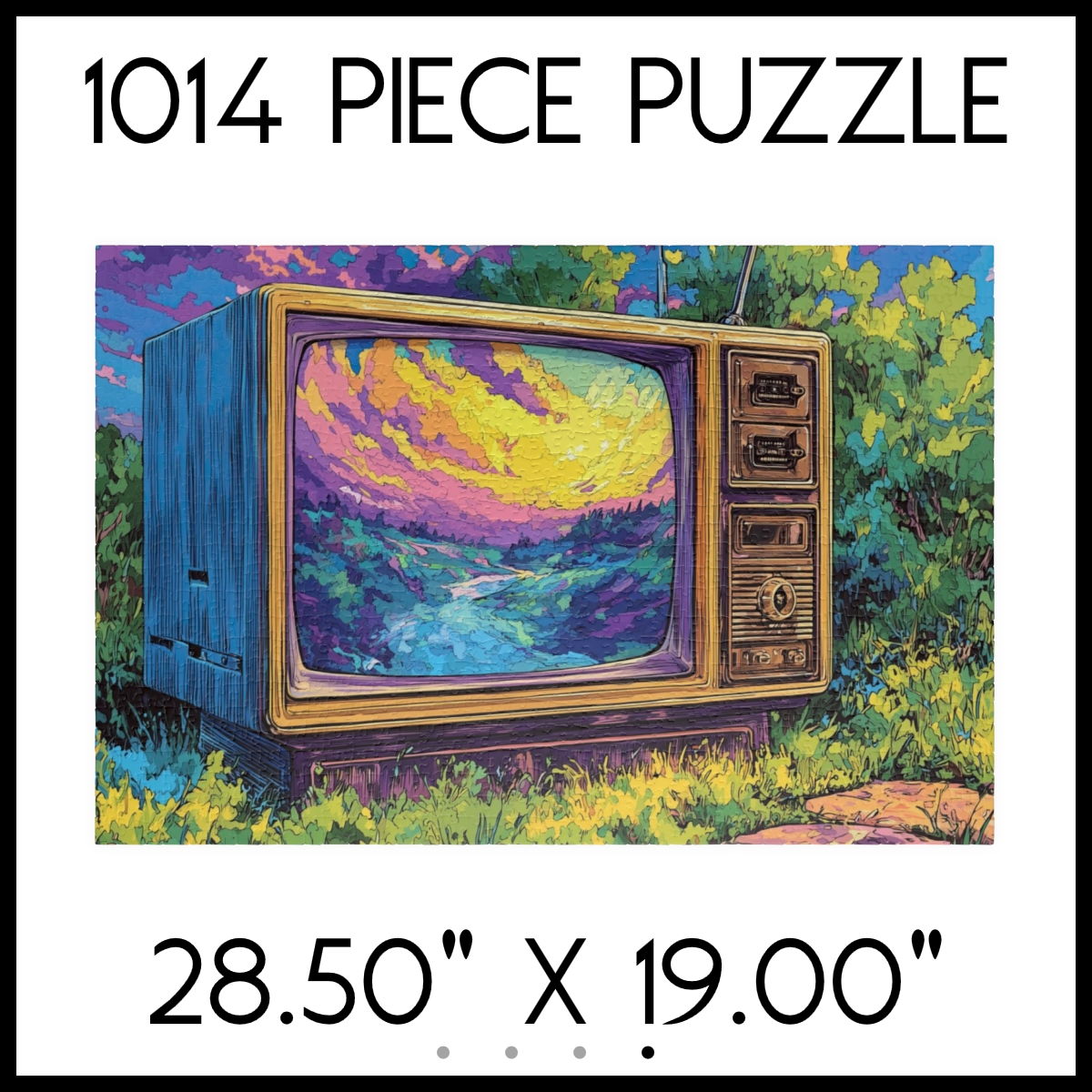 Retro Television Landscape Jigsaw Puzzle