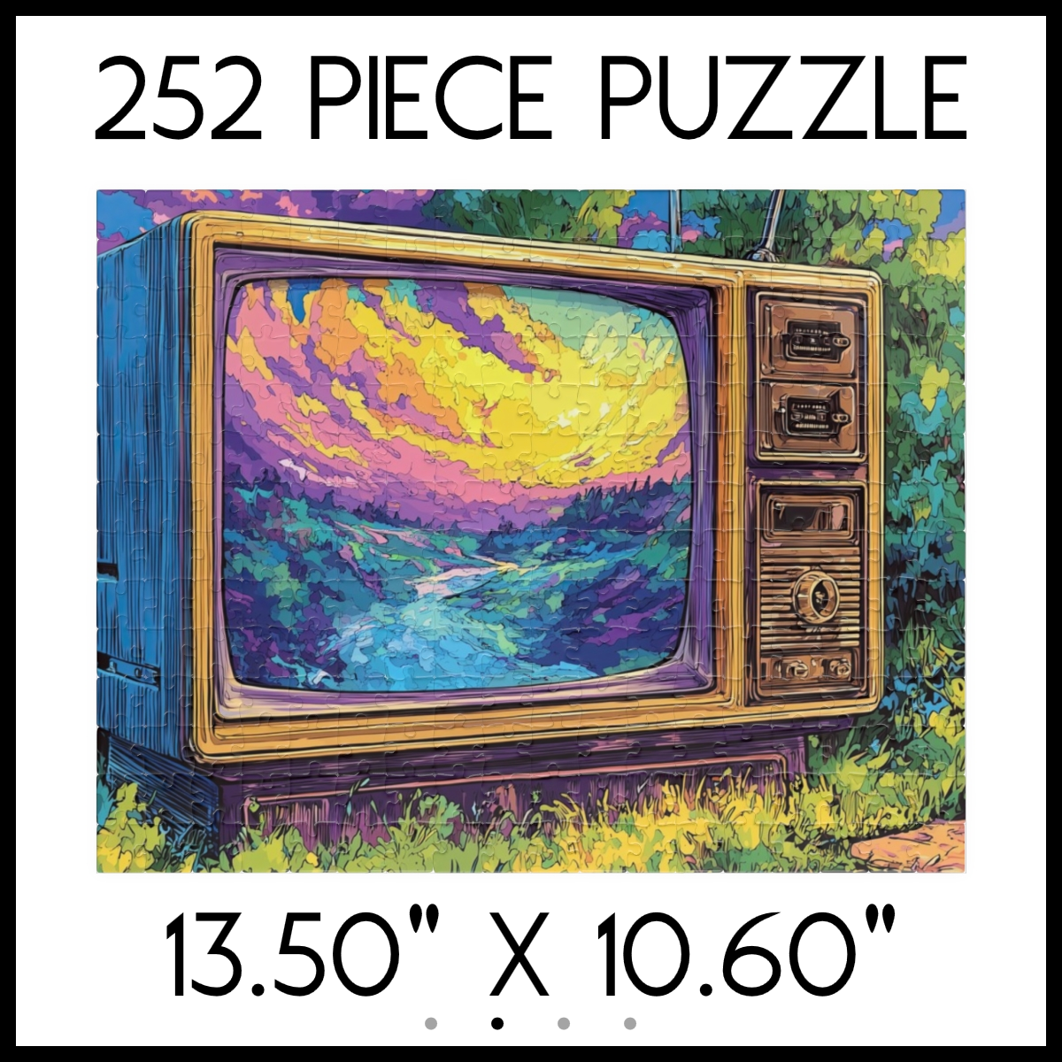 Retro Television Landscape Jigsaw Puzzle