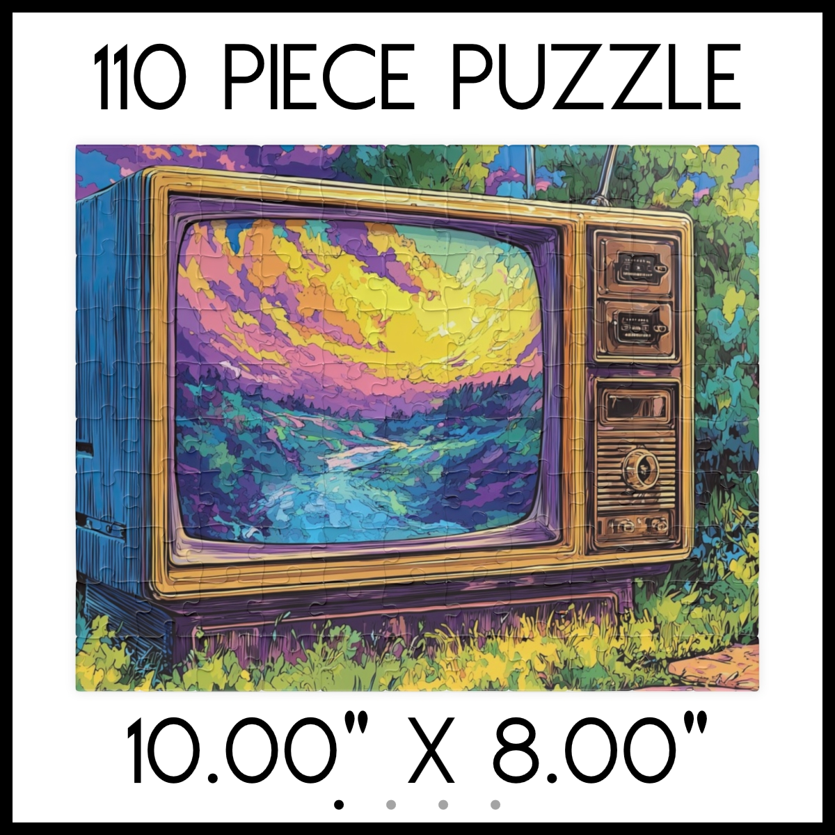 Retro Television Landscape Jigsaw Puzzle