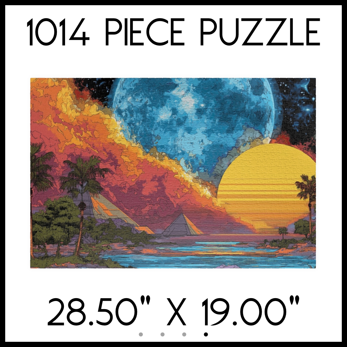 Pyramids Eclipse Sunset Jigsaw Puzzle