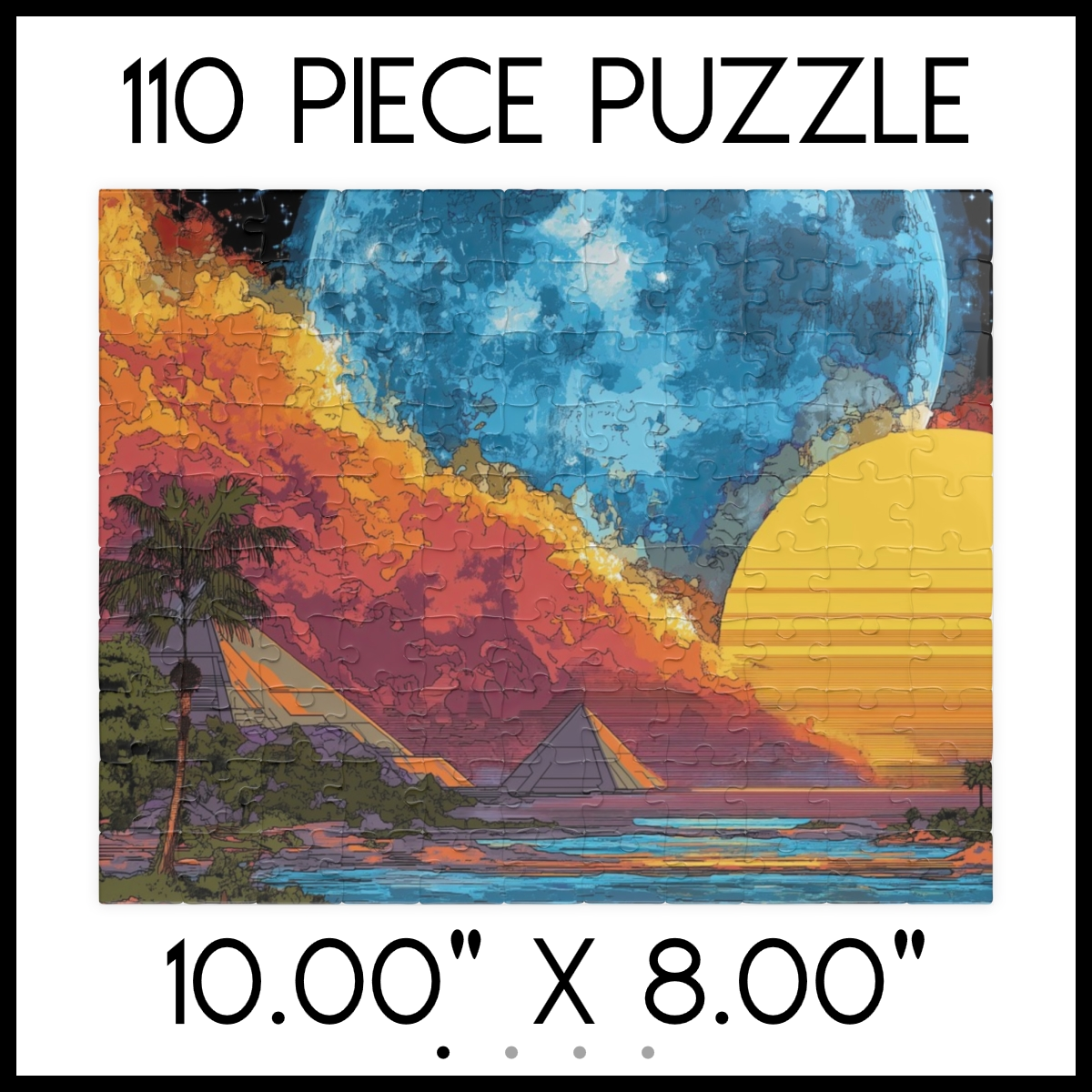 Pyramids Eclipse Sunset Jigsaw Puzzle