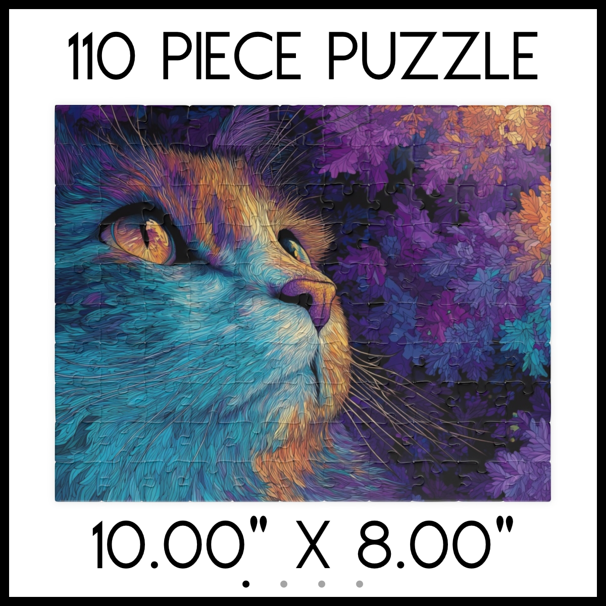 Twilight Blossom Cat Jigsaw Puzzle