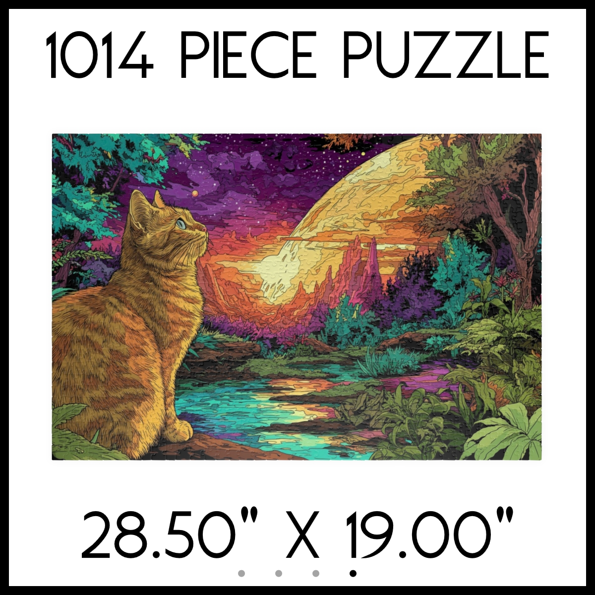 Twilight Jungle Cat Jigsaw Puzzle