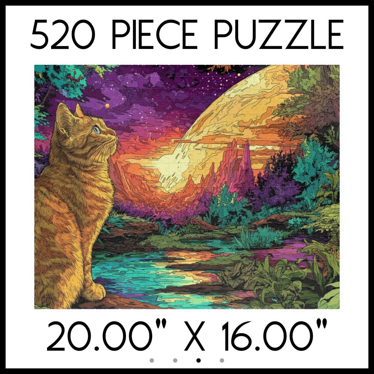 Twilight Jungle Cat Jigsaw Puzzle