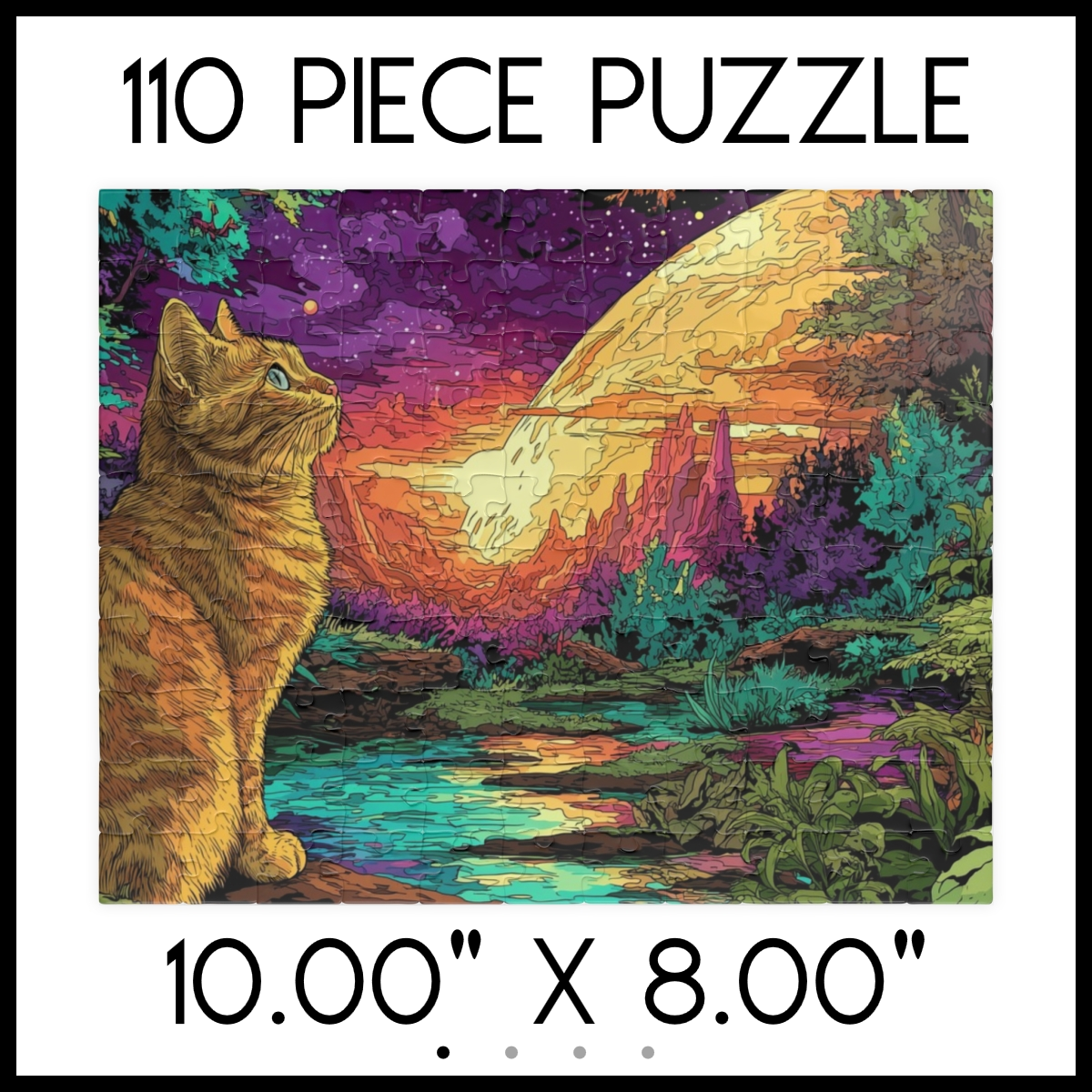 Twilight Jungle Cat Jigsaw Puzzle