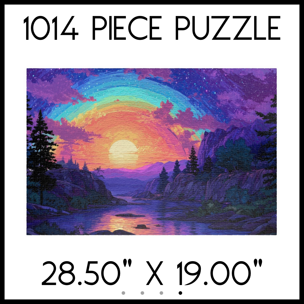 Mountainous Sunset River Jigsaw Puzzle