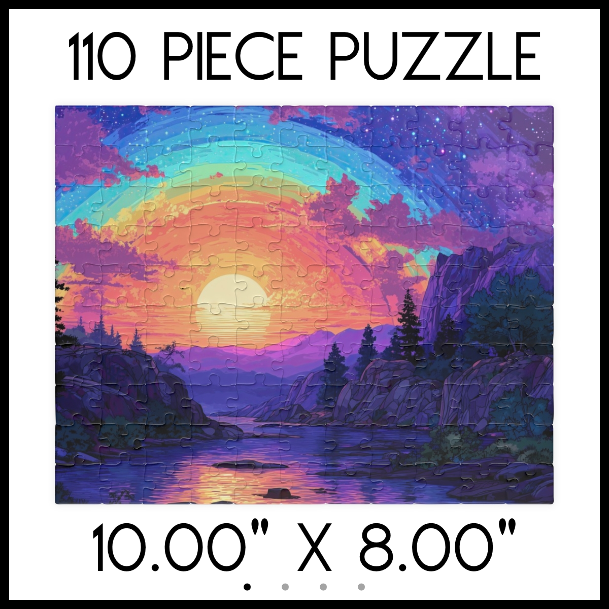 Mountainous Sunset River Jigsaw Puzzle