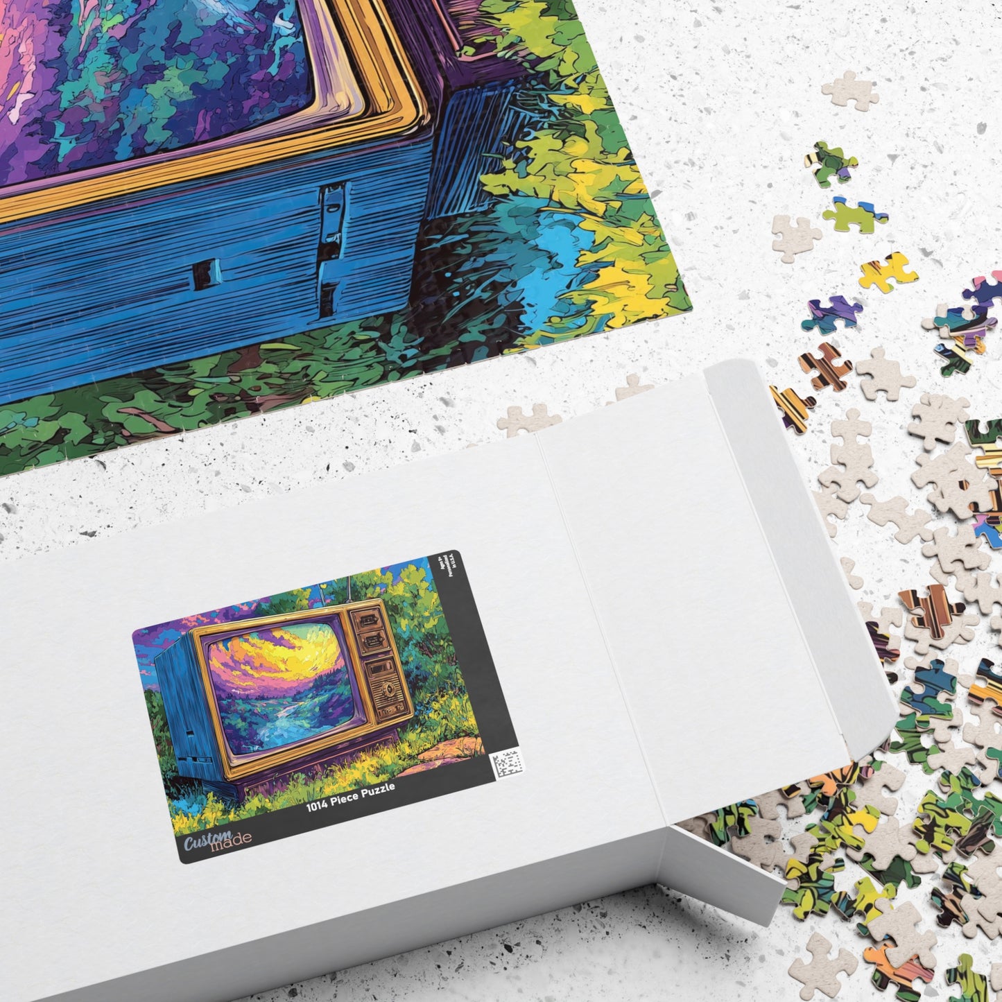 Retro Television Landscape Jigsaw Puzzle
