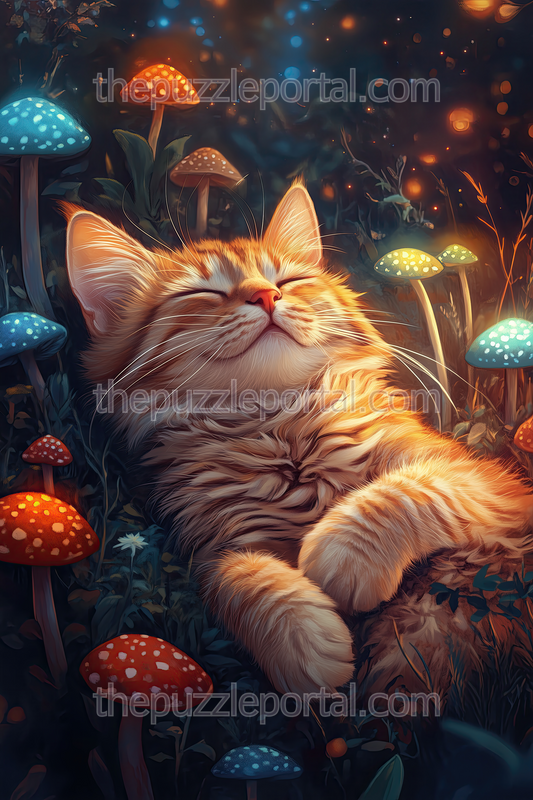 Enchanted Forest Cat Jigsaw Puzzle