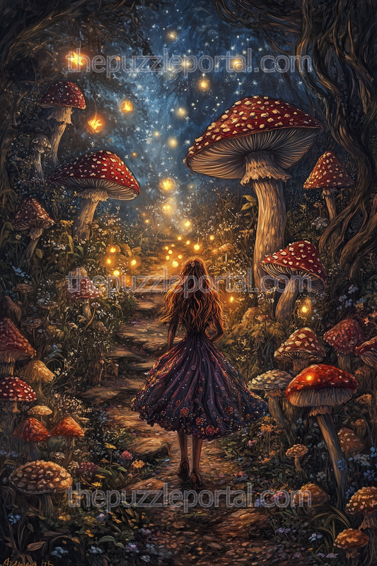 Enchanted Mushroom Path Jigsaw Puzzle