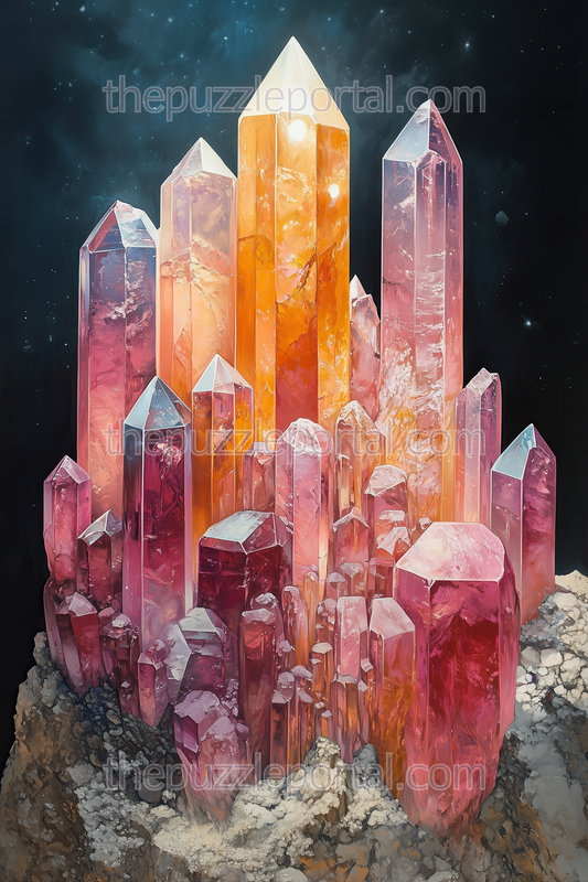Crystal Cluster Formation Jigsaw Puzzle