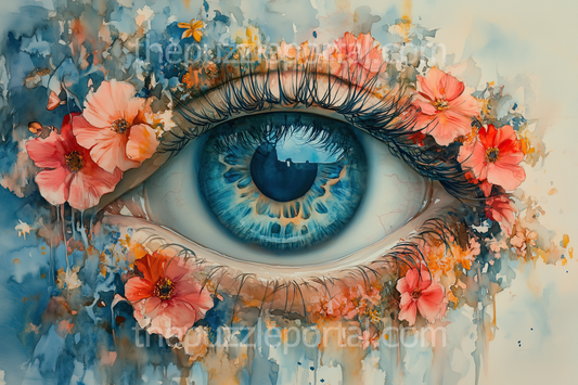 Floral Eye Enchantment Jigsaw Puzzle