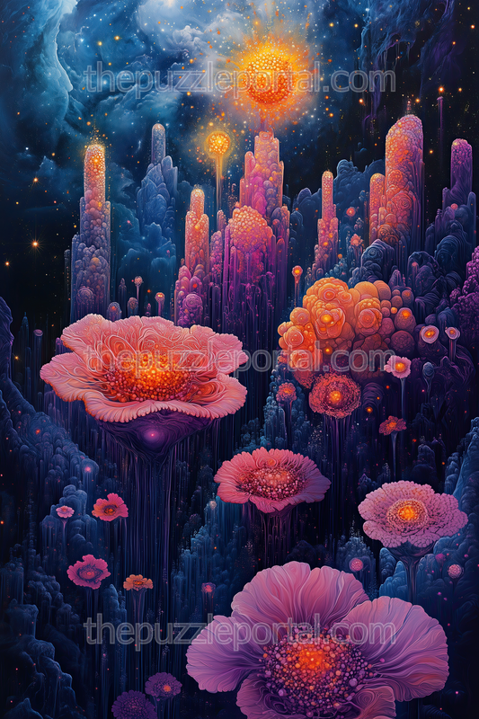 Nocturnal Bloom Jigsaw Puzzle