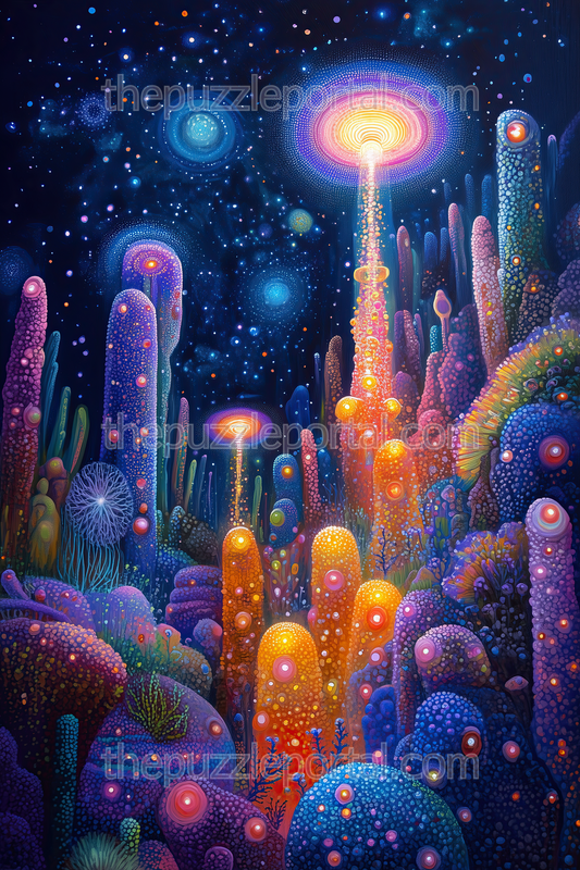 Cosmic Cactus Jigsaw Puzzle
