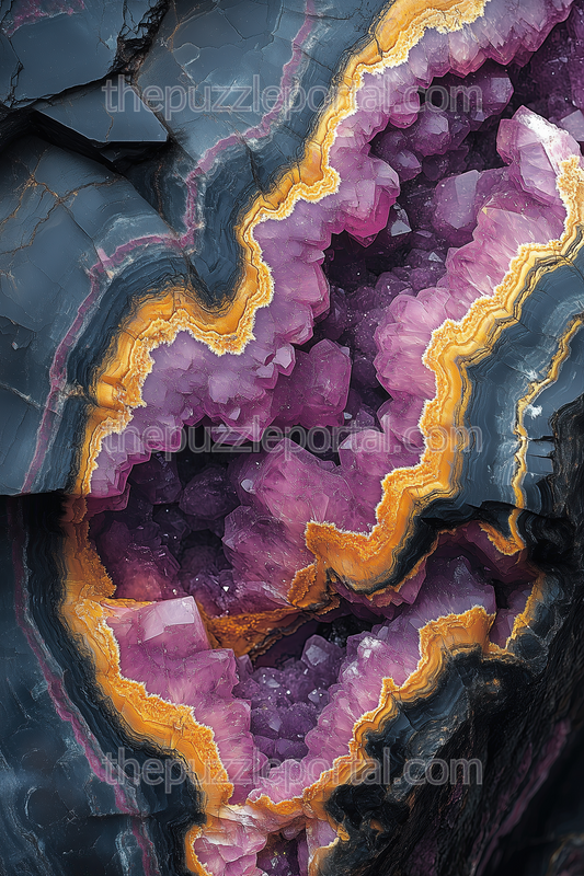 Amethyst Crystal Formation Jigsaw Puzzle