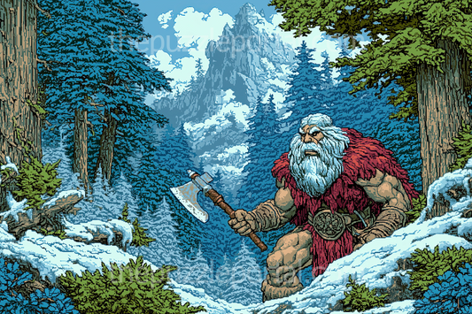 Snowy Forest Warrior Jigsaw Puzzle