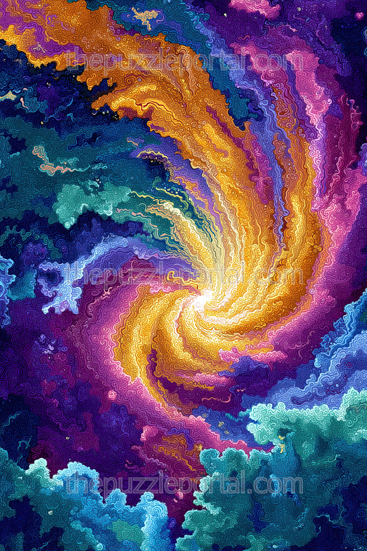 Twirling Galaxy Jigsaw Puzzle