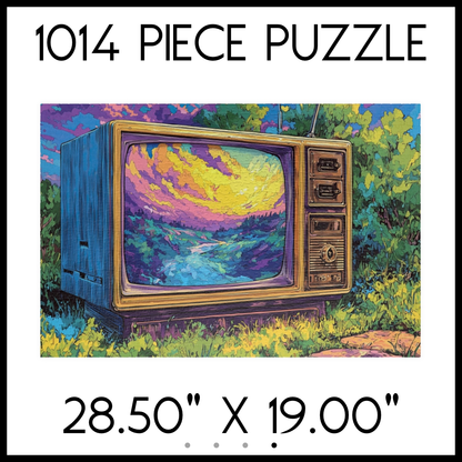 Retro Television Landscape Jigsaw Puzzle